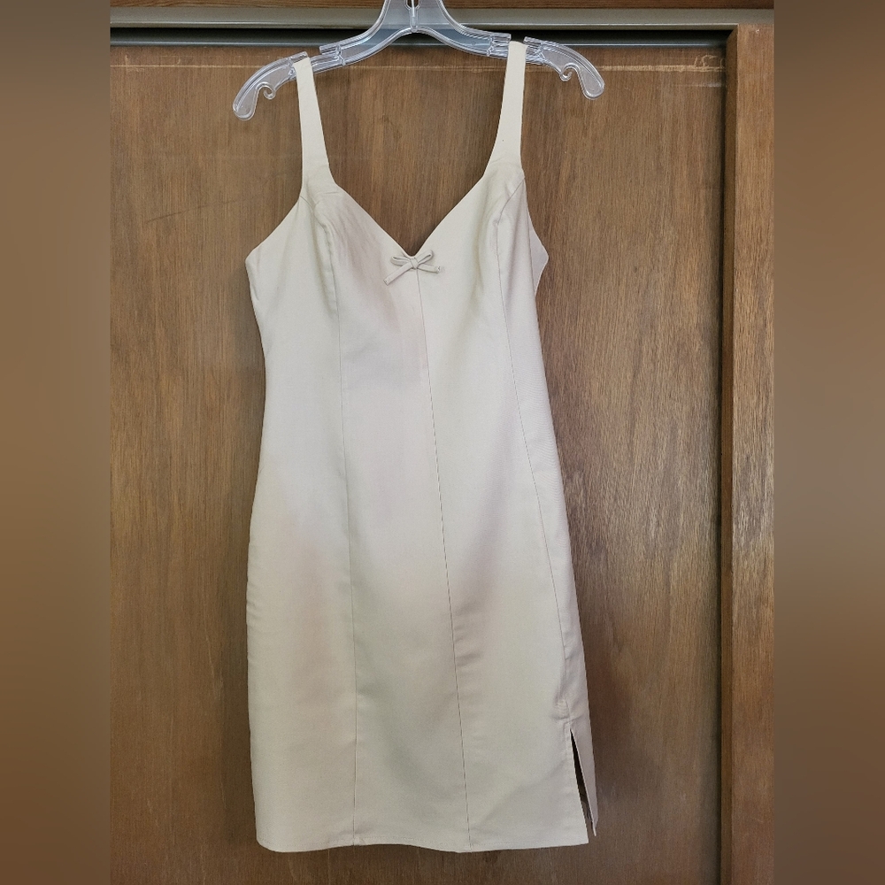 19 Cooper Tan Linen Mini Dress, M